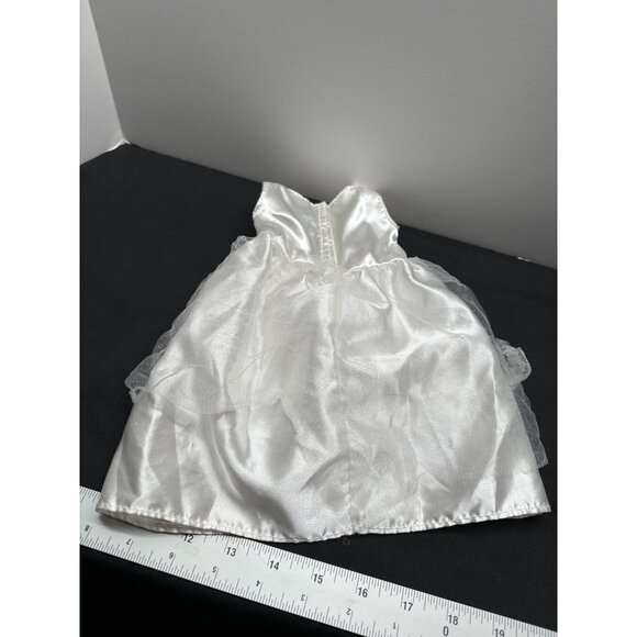 Elegant White Satin & Tulle Doll Dress By Funrise Toy Corp. - Picture 3 of 7